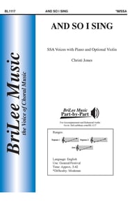 And So I Sing SSA choral sheet music cover Thumbnail